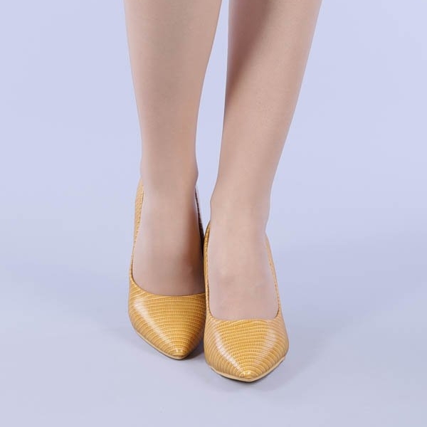 Γυναικεία παπούτσια Minerva κίτρινα, 5 - Kalapod.gr